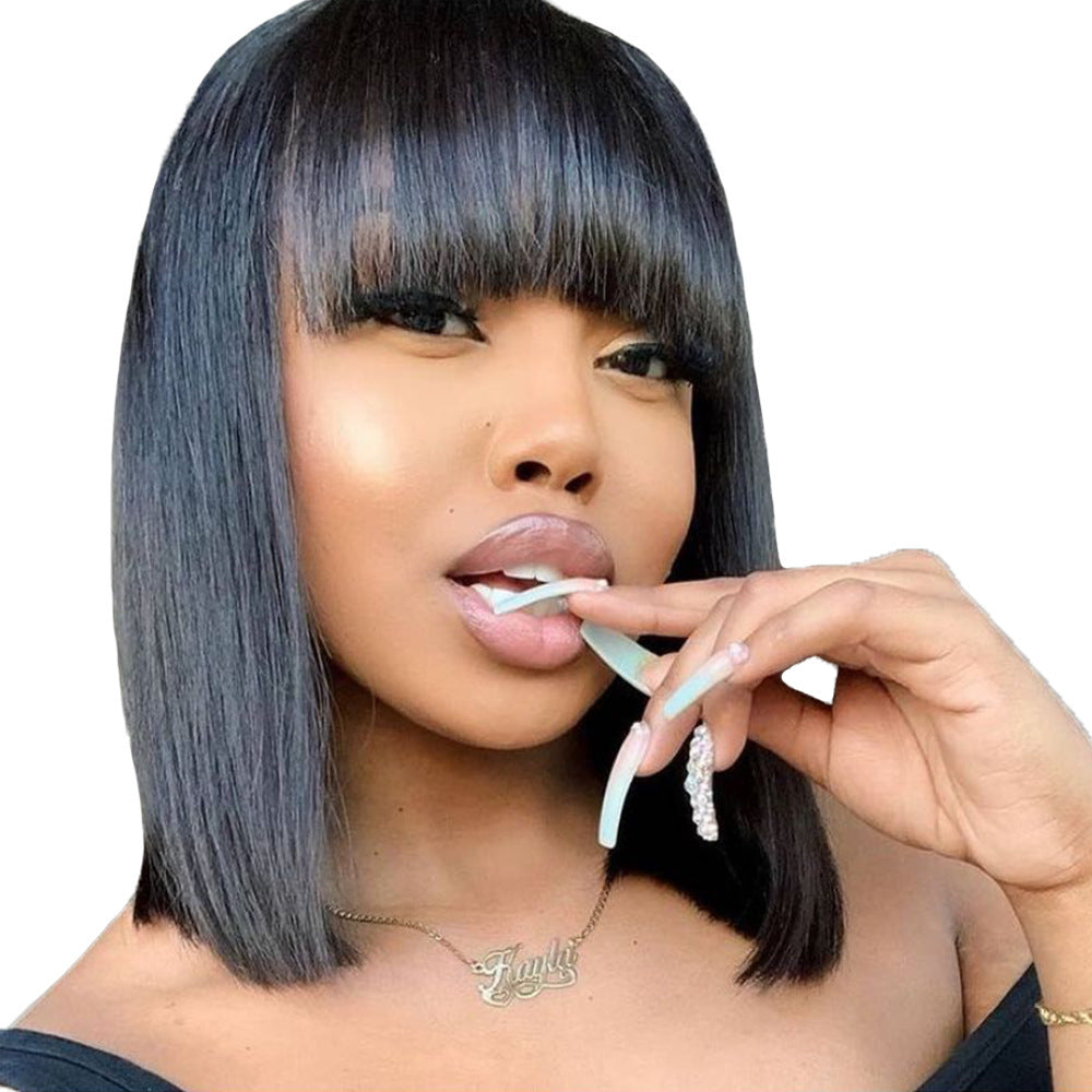 Women's Short Hair Series Real Hair Bob Headgear Women's Short Hair Series Real Hair Bob Headgear